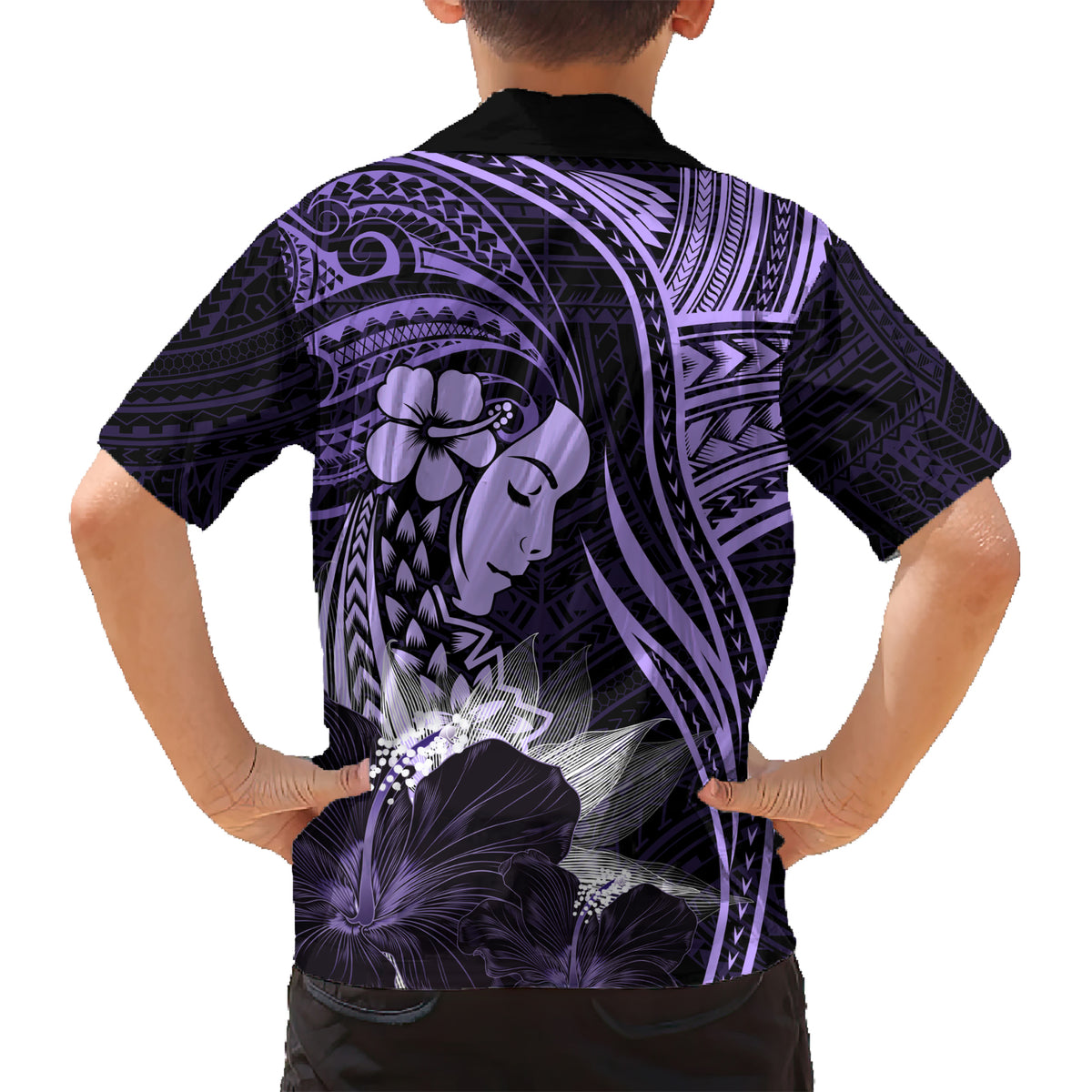 Polynesian Women Day 2024 Kid Hawaiian Shirt Hibiscus Girl Tribal LT01 - Polynesian Pride