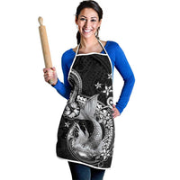Hawaii Mermaid Monotone Apron Polynesian Pattern Fish Hook