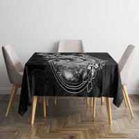 Hawaii Mermaid Monotone Tablecloth Polynesian Pattern Fish Hook