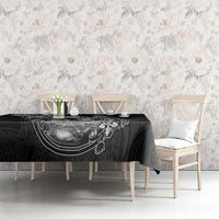 Hawaii Mermaid Monotone Tablecloth Polynesian Pattern Fish Hook