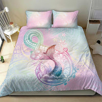 Hawaii Mermaid Sweet Pastel Bedding Set Polynesian Pattern Fish Hook