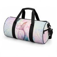 Hawaii Mermaid Sweet Pastel Duffle Bag Polynesian Pattern Fish Hook