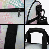 Hawaii Mermaid Sweet Pastel Duffle Bag Polynesian Pattern Fish Hook