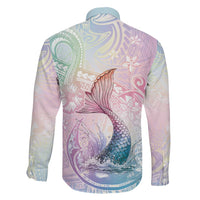 Hawaii Mermaid Sweet Pastel Family Matching Mermaid Dress and Hawaiian Shirt Polynesian Pattern Fish Hook