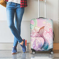 Hawaii Mermaid Sweet Pastel Luggage Cover Polynesian Pattern Fish Hook