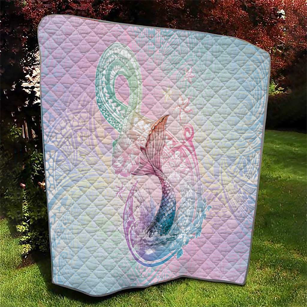 Hawaii Mermaid Sweet Pastel Quilt Polynesian Pattern Fish Hook