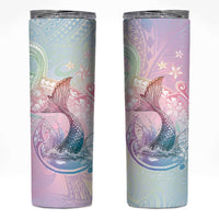 Hawaii Mermaid Sweet Pastel Skinny Tumbler Polynesian Pattern Fish Hook