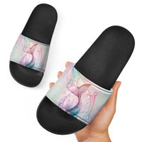 Hawaii Mermaid Sweet Pastel Slide Sandals Polynesian Pattern Fish Hook
