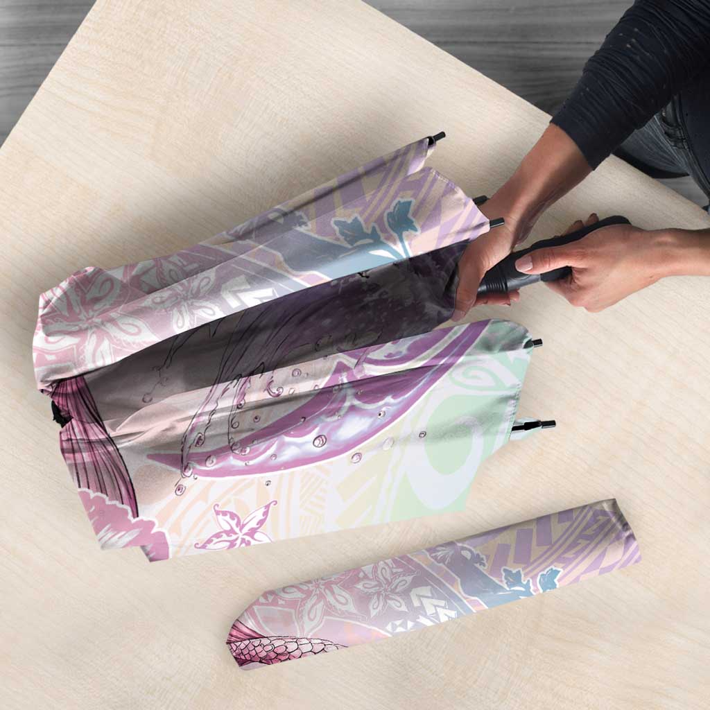 Hawaii Mermaid Sweet Pastel Umbrella Polynesian Pattern Fish Hook