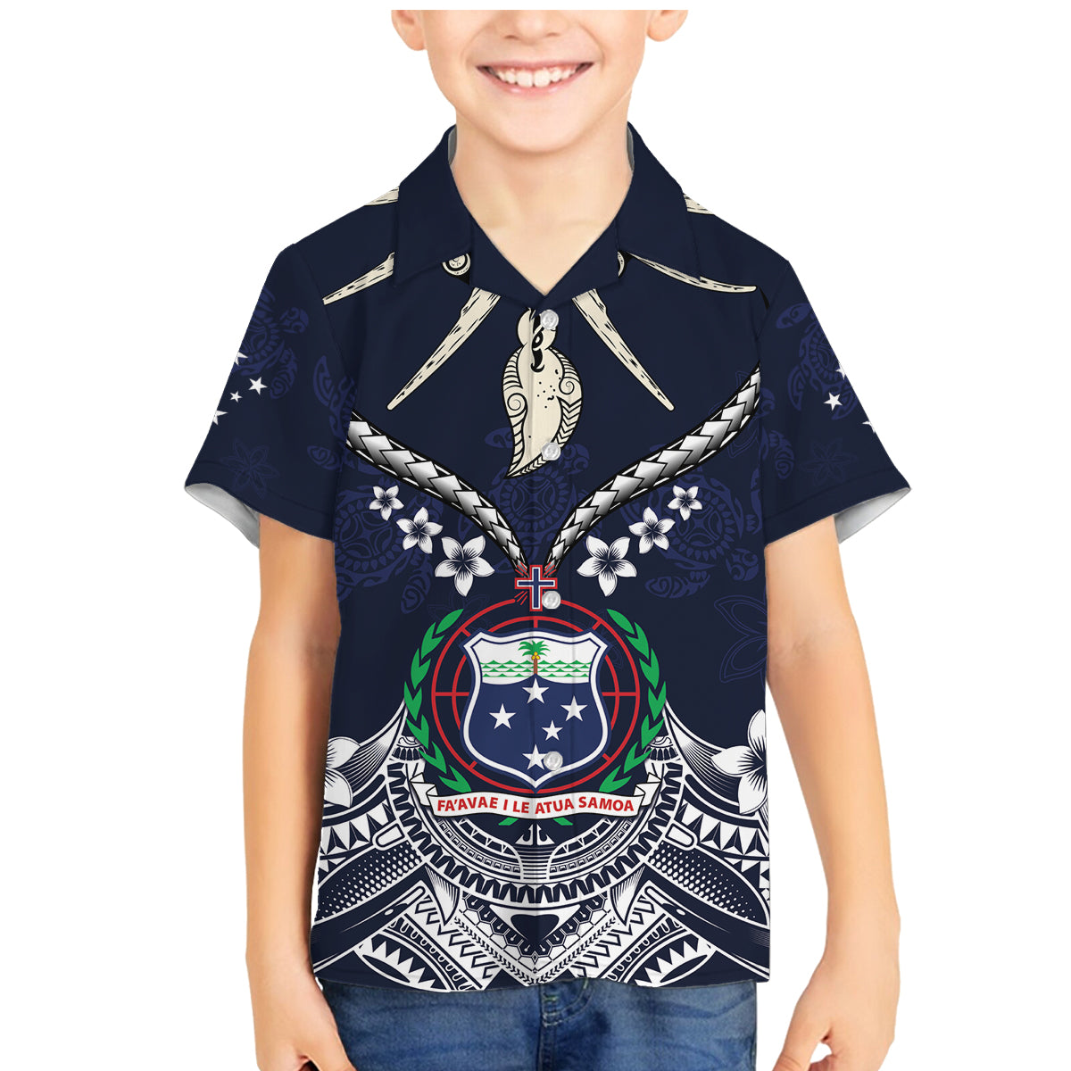 Samoa Independence Day Family Matching Mermaid Dress and Hawaiian Shirt Ula Nifo Mix Turtle