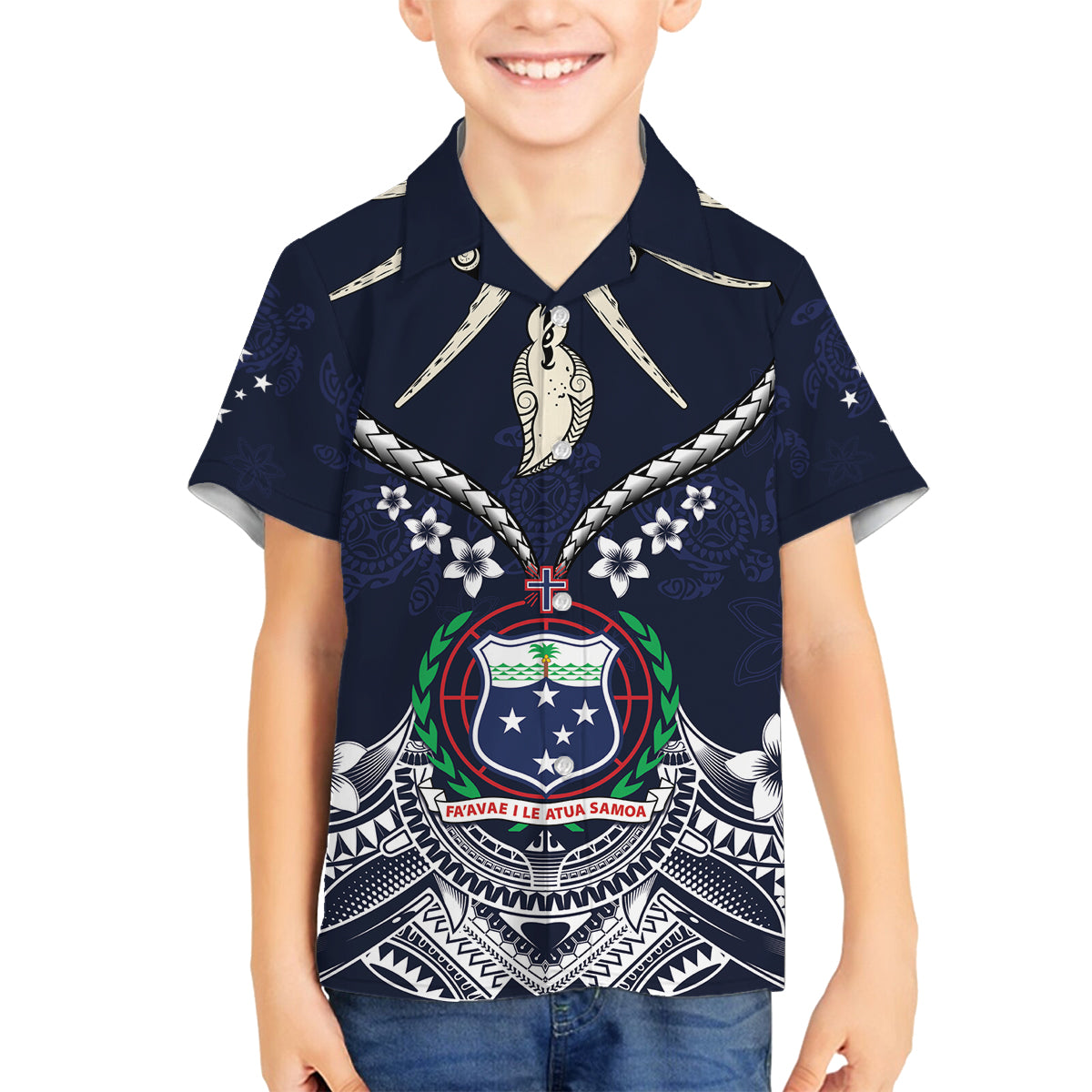 Samoa Independence Day Family Matching Off The Shoulder Long Sleeve Dress and Hawaiian Shirt Ula Nifo Mix Turtle