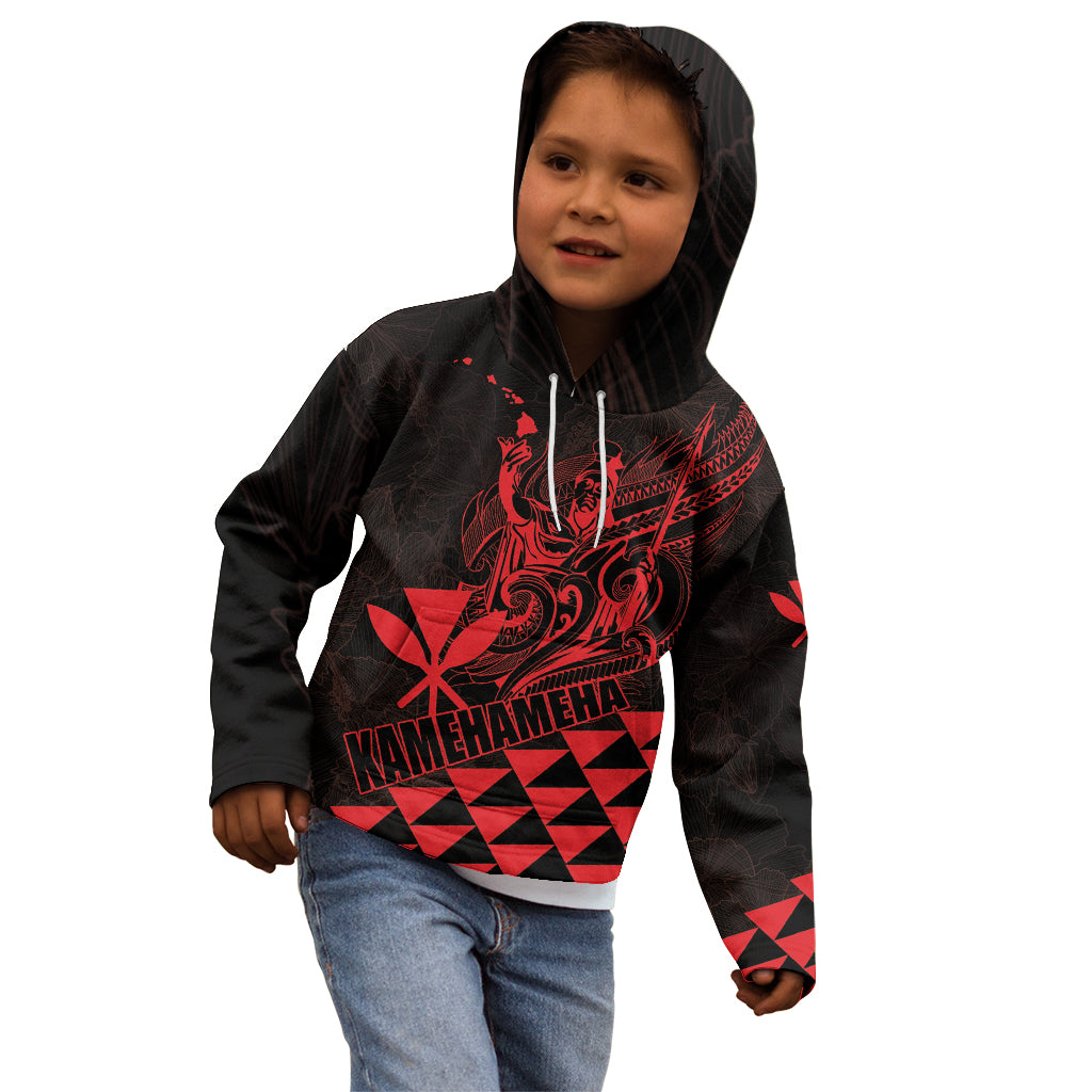 Personalized King Kamehameha Day Kid Hoodie Kakau Polynesian Pattern
