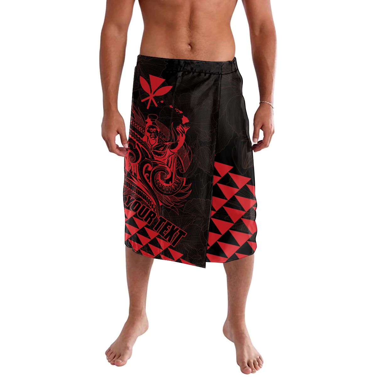 Personalized King Kamehameha Day Lavalava Kakau Polynesian Pattern