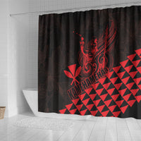 King Kamehameha Day Shower Curtain Kakau Polynesian Pattern
