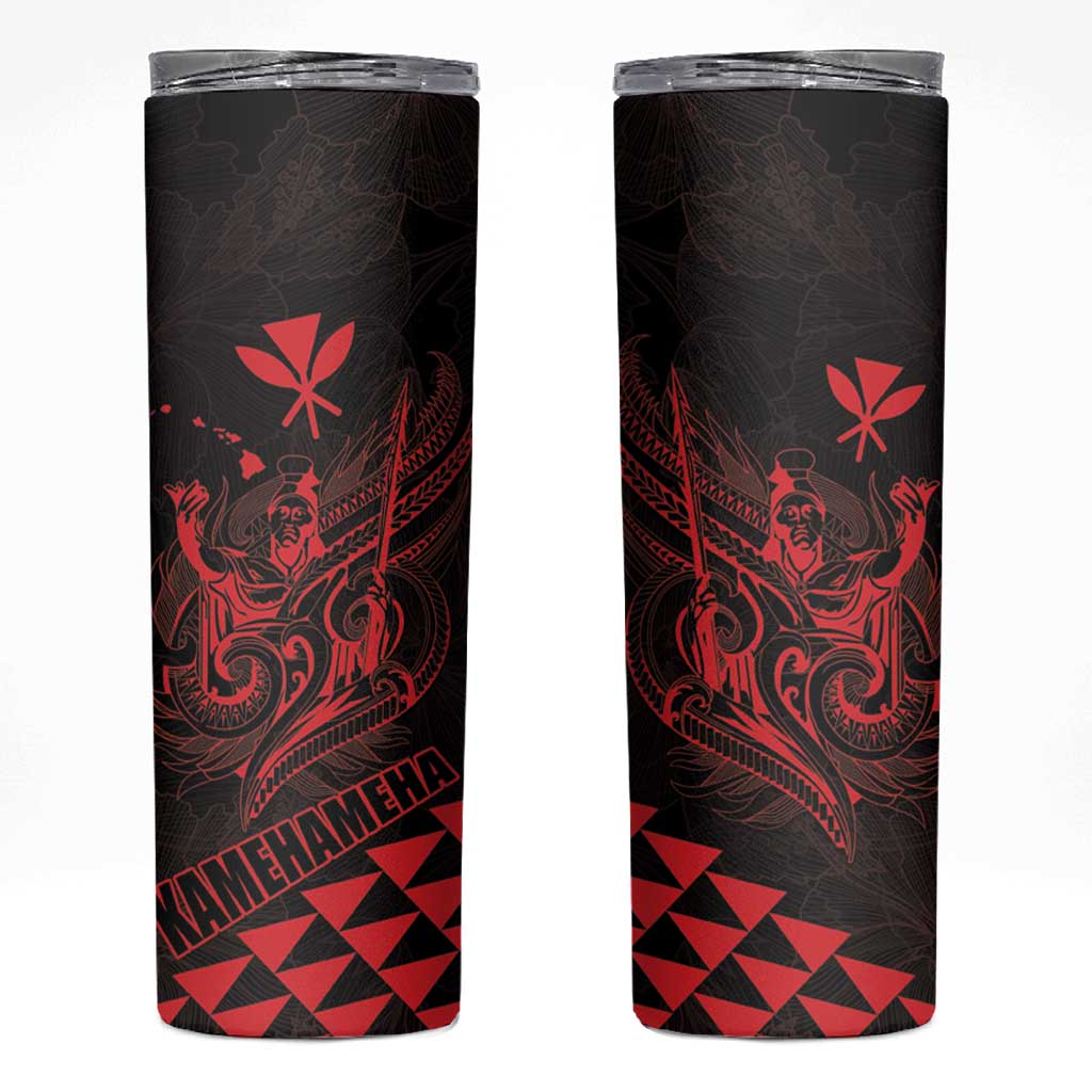 King Kamehameha Day Skinny Tumbler Kakau Polynesian Pattern