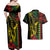 King Kamehameha Day Couples Matching Off Shoulder Maxi Dress and Hawaiian Shirt Hawaii Kakau Reggae