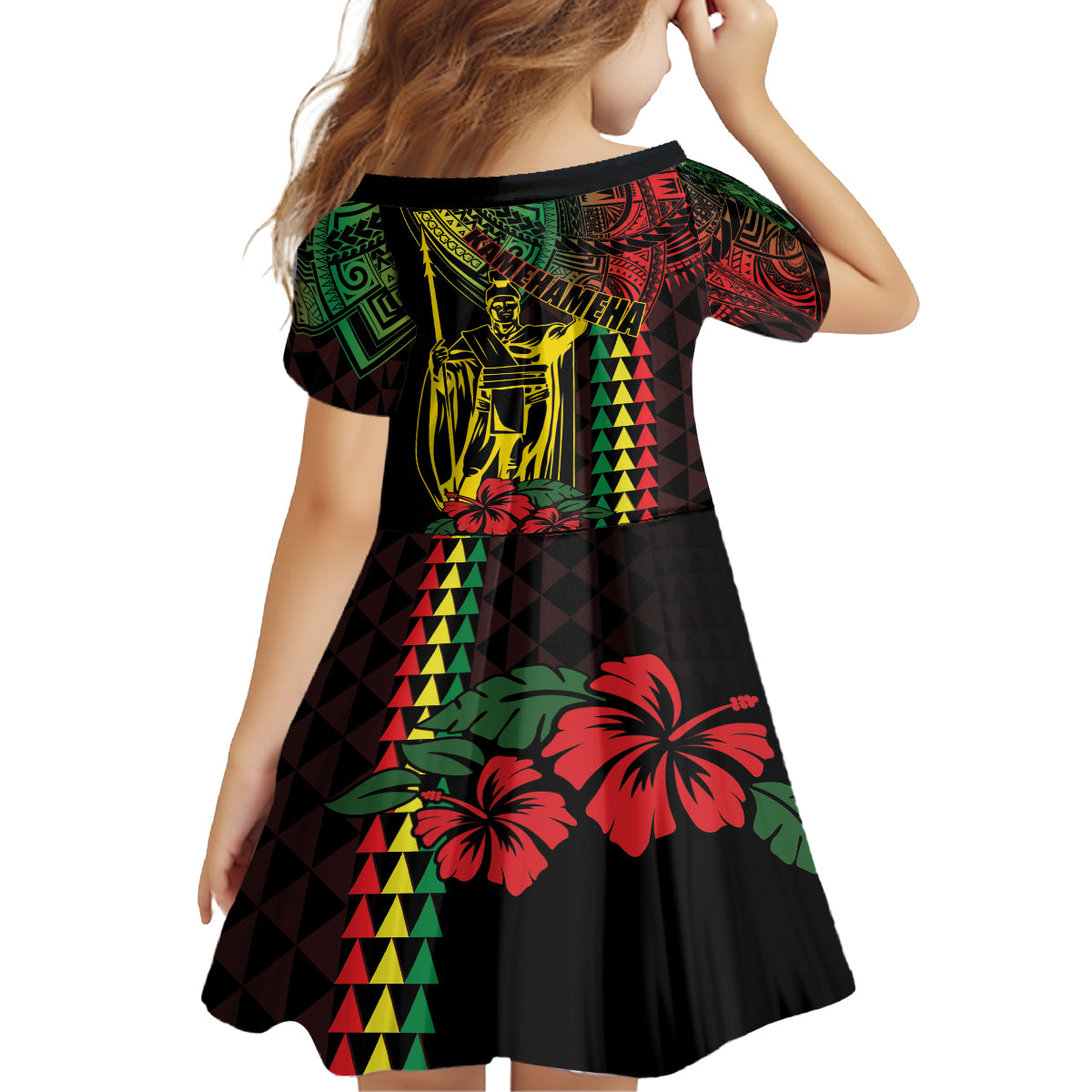 King Kamehameha Day Family Matching Puletasi and Hawaiian Shirt Hawaii Kakau Reggae LT01 - Polynesian Pride