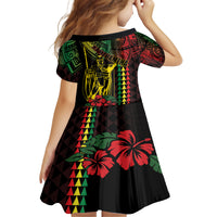 King Kamehameha Day Family Matching Puletasi and Hawaiian Shirt Hawaii Kakau Reggae LT01 - Polynesian Pride