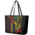 King Kamehameha Day Leather Tote Bag Hawaii Kakau Reggae