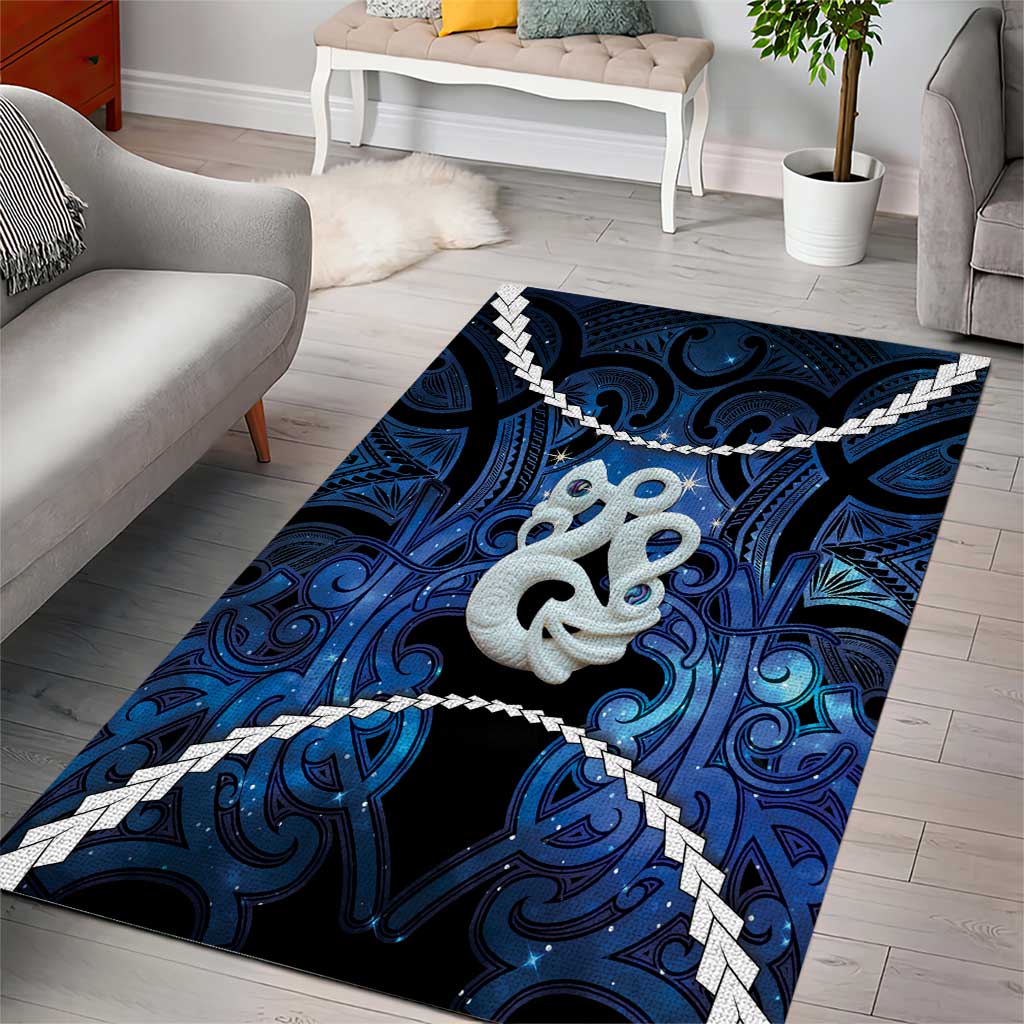 Maori Matariki Manaia Area Rug Maori Kowhaiwhai Pattern Galaxy