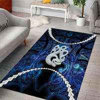 Maori Matariki Manaia Area Rug Maori Kowhaiwhai Pattern Galaxy