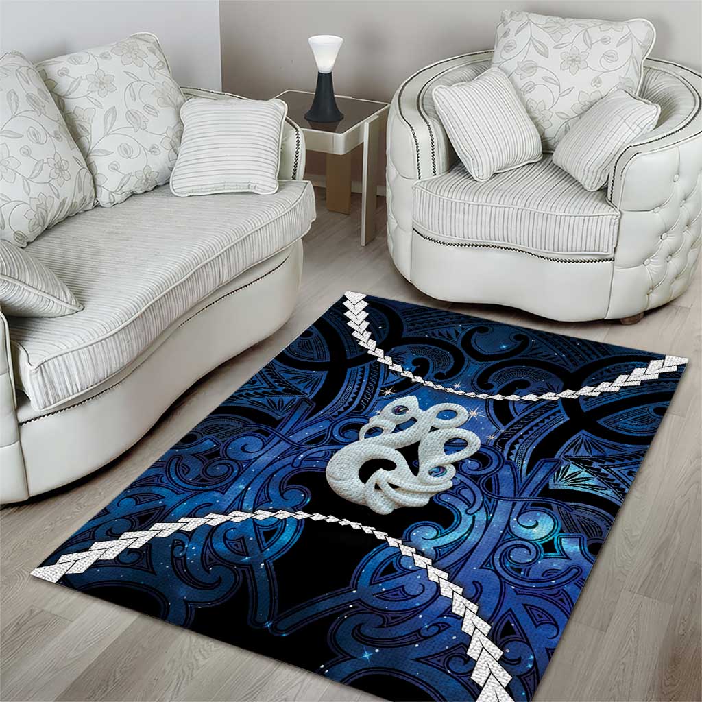 Maori Matariki Manaia Area Rug Maori Kowhaiwhai Pattern Galaxy