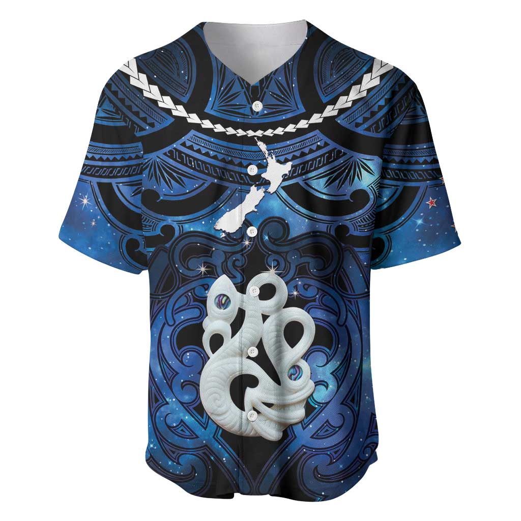 Personalized Maori Matariki Manaia Baseball Jersey Maori Kowhaiwhai Pattern Galaxy