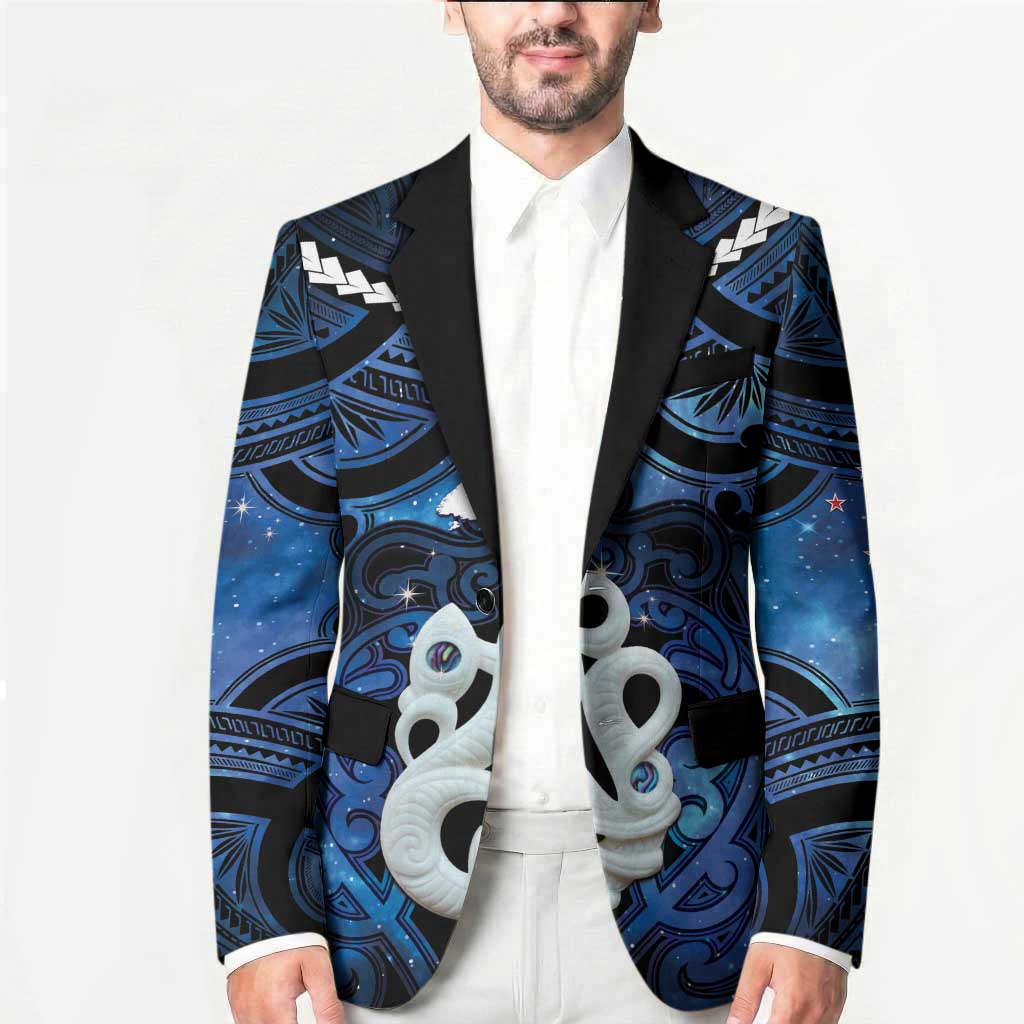 Personalized Maori Matariki Manaia Blazer Maori Kowhaiwhai Pattern Galaxy