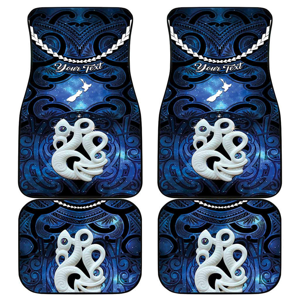 Personalized Maori Matariki Manaia Car Mats Maori Kowhaiwhai Pattern Galaxy