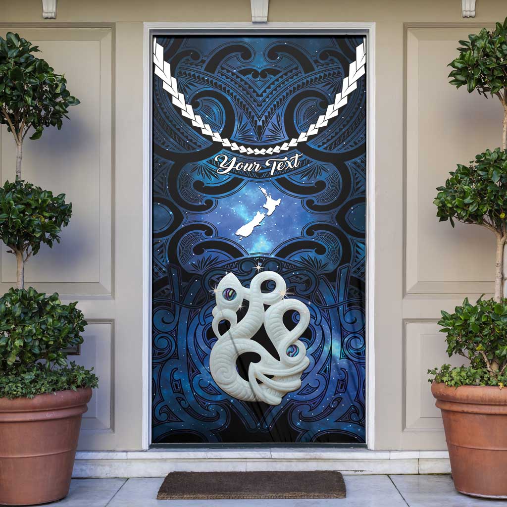 Personalized Maori Matariki Manaia Door Cover Maori Kowhaiwhai Pattern Galaxy