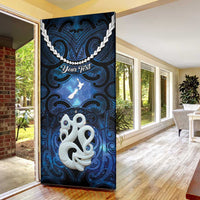 Personalized Maori Matariki Manaia Door Cover Maori Kowhaiwhai Pattern Galaxy