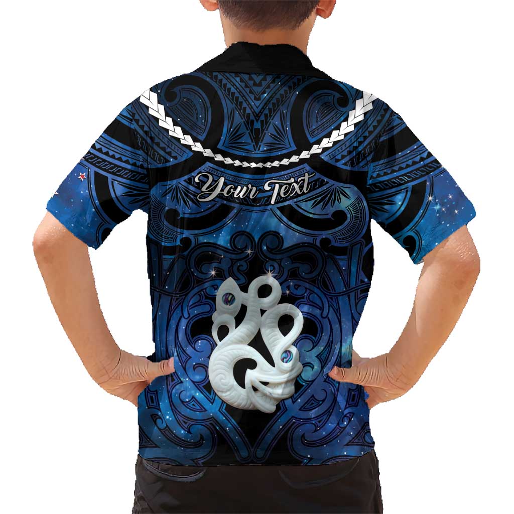 Personalized Maori Matariki Manaia Family Matching Short Sleeve Bodycon Dress and Hawaiian Shirt Maori Kowhaiwhai Pattern Galaxy LT01 - Polynesian Pride