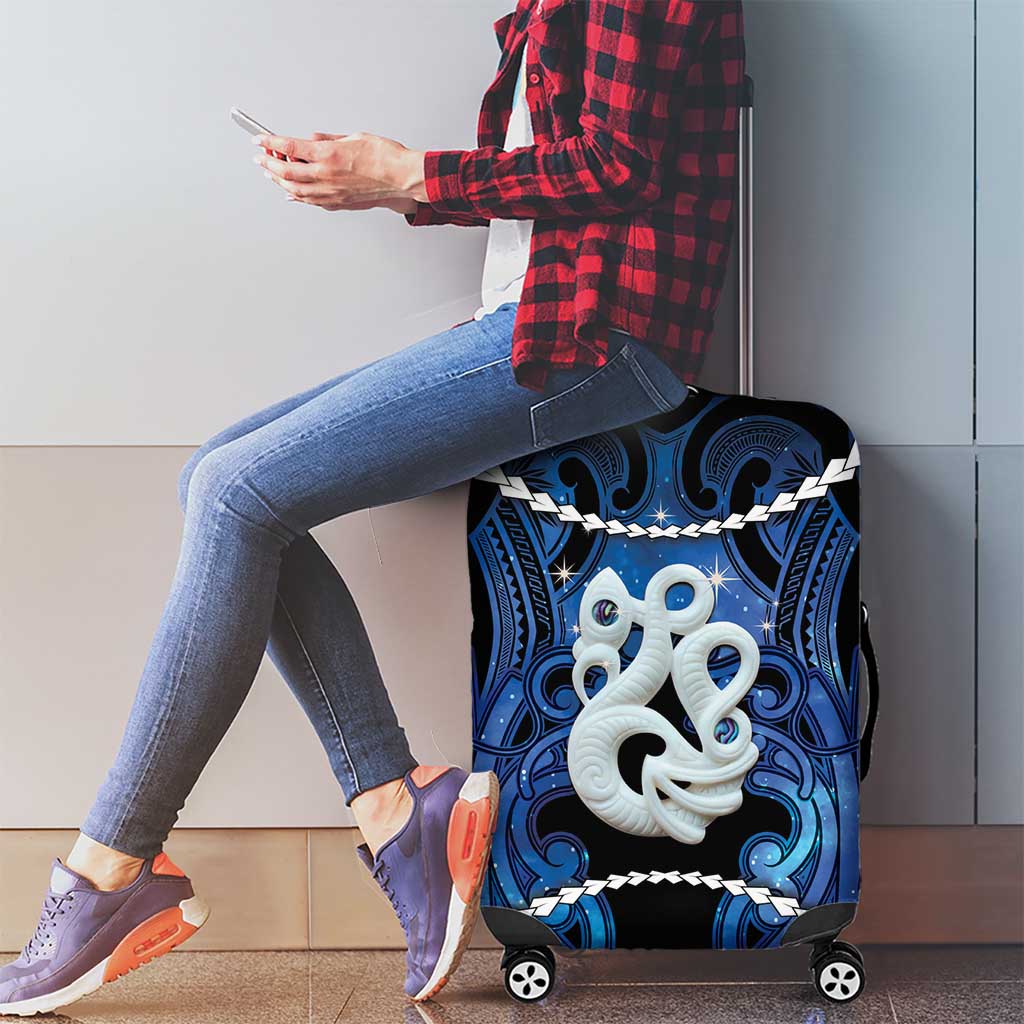 Maori Matariki Manaia Luggage Cover Maori Kowhaiwhai Pattern Galaxy