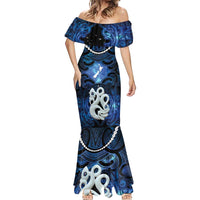 Personalized Maori Matariki Manaia Mermaid Dress Maori Kowhaiwhai Pattern Galaxy