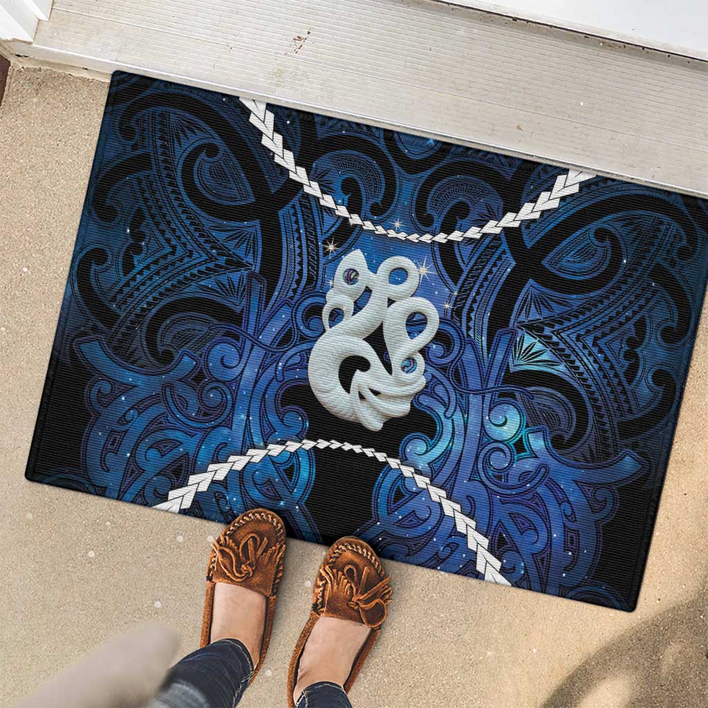 Maori Matariki Manaia Rubber Doormat Maori Kowhaiwhai Pattern Galaxy