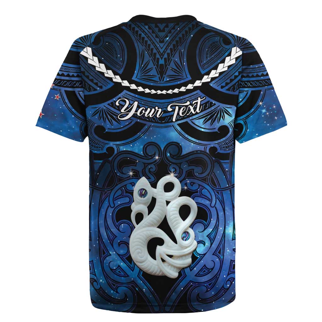 Personalized Maori Matariki Manaia Rugby Jersey Maori Kowhaiwhai Pattern Galaxy