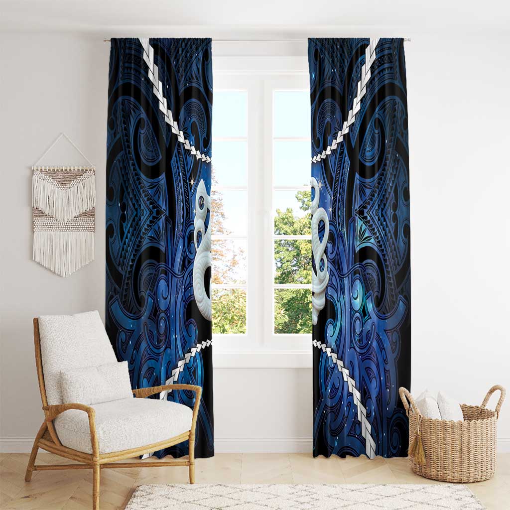 Maori Matariki Manaia Window Curtain Maori Kowhaiwhai Pattern Galaxy LT01 - Polynesian Pride