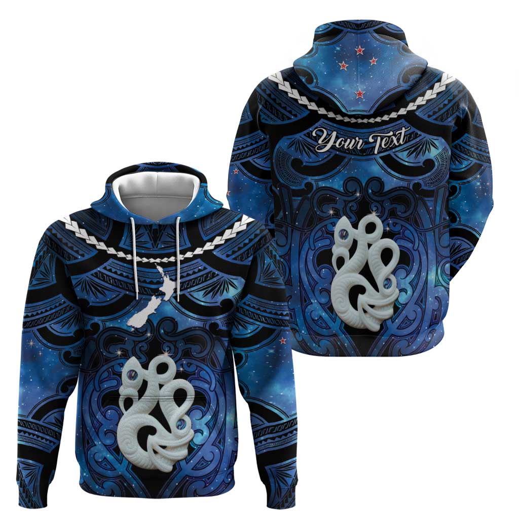 Personalized Maori Matariki Manaia Zip Hoodie Maori Kowhaiwhai Pattern Galaxy