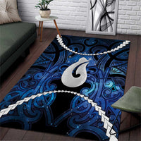 Maori Matariki Hei Matau Area Rug Maori Kowhaiwhai Pattern Galaxy