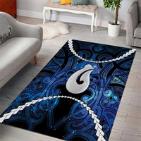 Maori Matariki Hei Matau Area Rug Maori Kowhaiwhai Pattern Galaxy