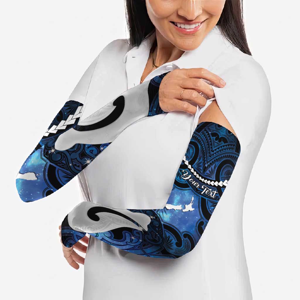 Personalized Maori Matariki Hei Matau Arm Sleeves Maori Kowhaiwhai Pattern Galaxy