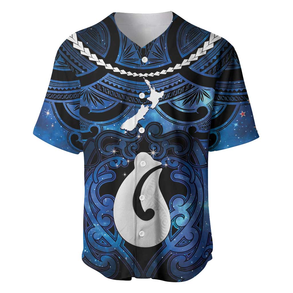 Personalized Maori Matariki Hei Matau Baseball Jersey Maori Kowhaiwhai Pattern Galaxy