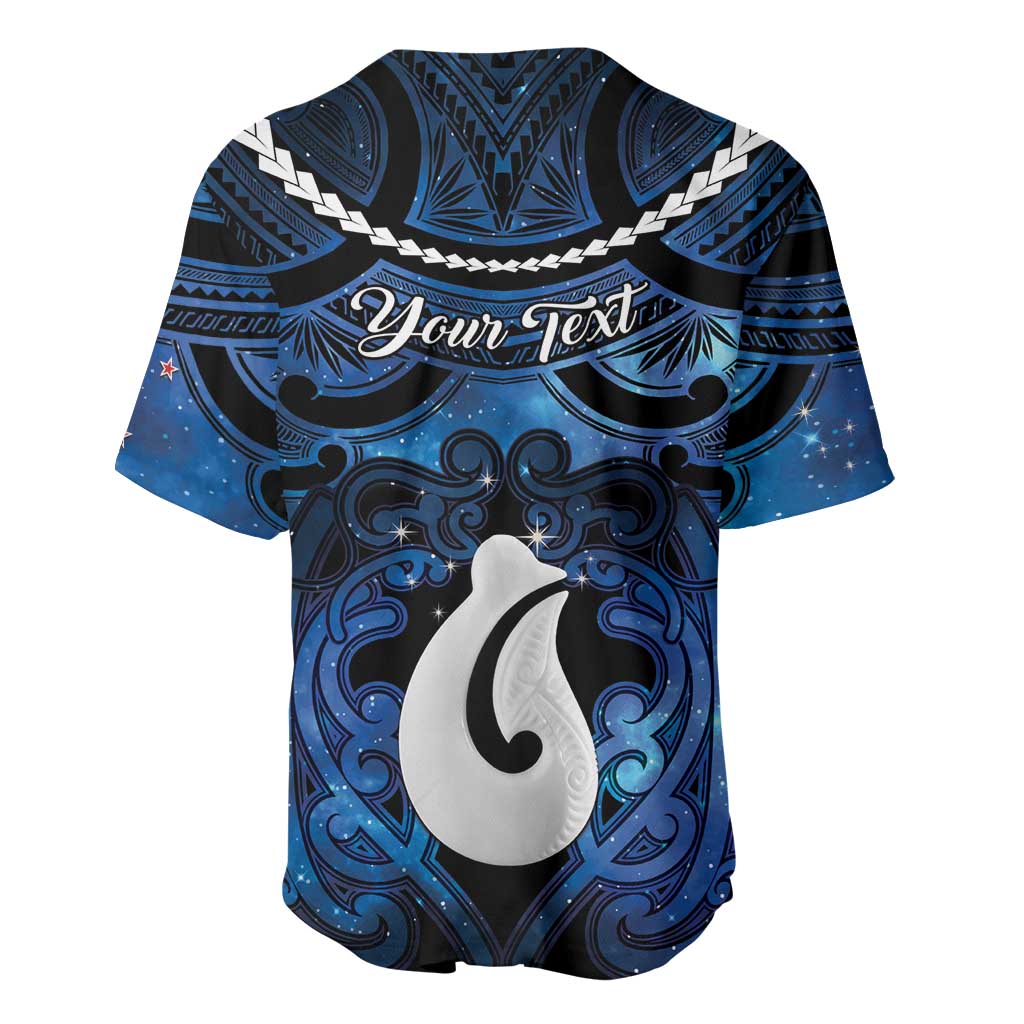 Personalized Maori Matariki Hei Matau Baseball Jersey Maori Kowhaiwhai Pattern Galaxy
