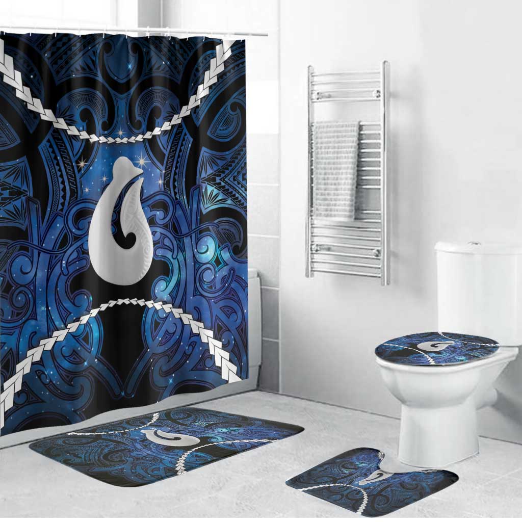 Maori Matariki Hei Matau Bathroom Set Maori Kowhaiwhai Pattern Galaxy