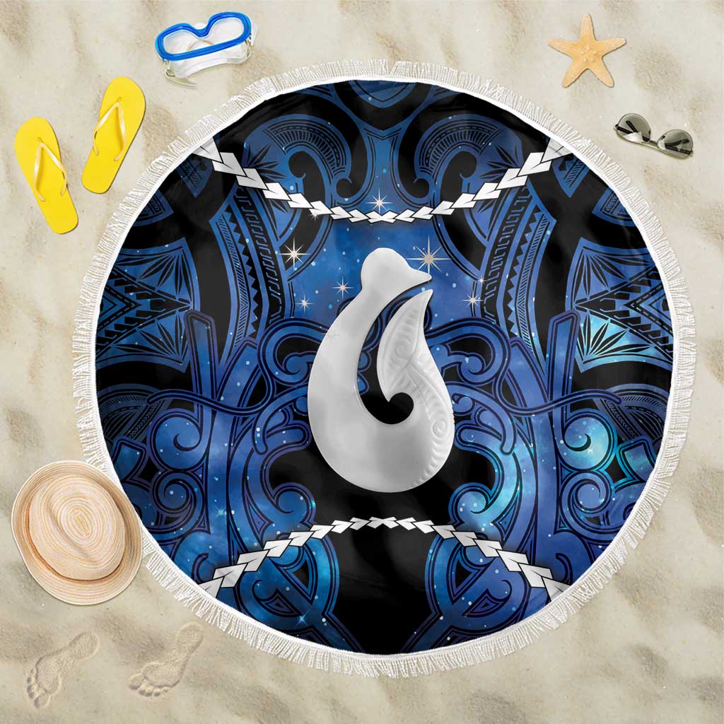 Maori Matariki Hei Matau Beach Blanket Maori Kowhaiwhai Pattern Galaxy