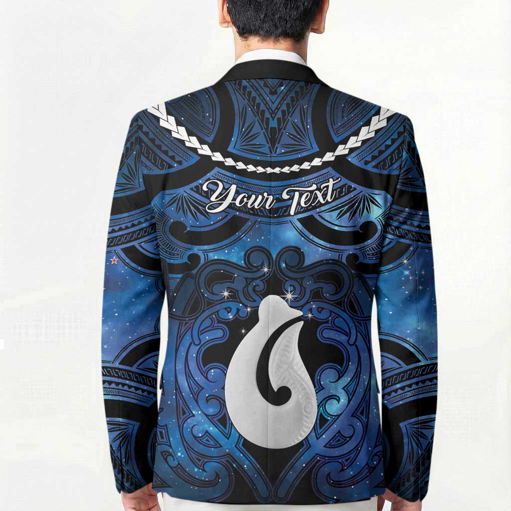 Personalized Maori Matariki Hei Matau Blazer Maori Kowhaiwhai Pattern Galaxy