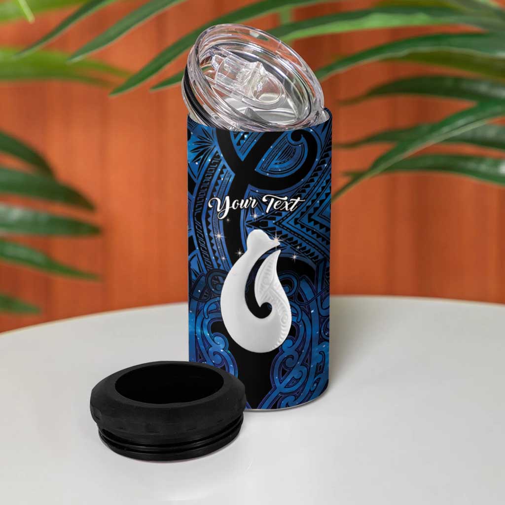 Personalized Maori Matariki Hei Matau 4 in 1 Can Cooler Tumbler Maori Kowhaiwhai Pattern Galaxy