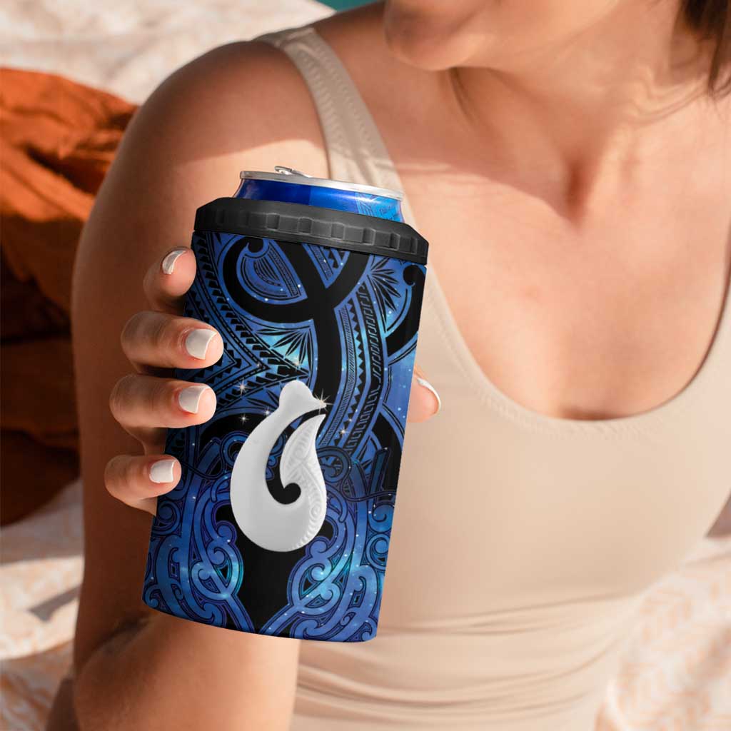 Personalized Maori Matariki Hei Matau 4 in 1 Can Cooler Tumbler Maori Kowhaiwhai Pattern Galaxy