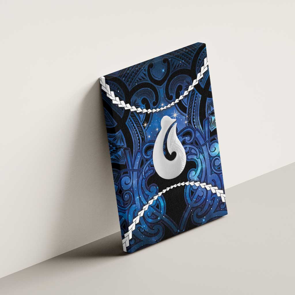 Maori Matariki Hei Matau Canvas Wall Art Maori Kowhaiwhai Pattern Galaxy