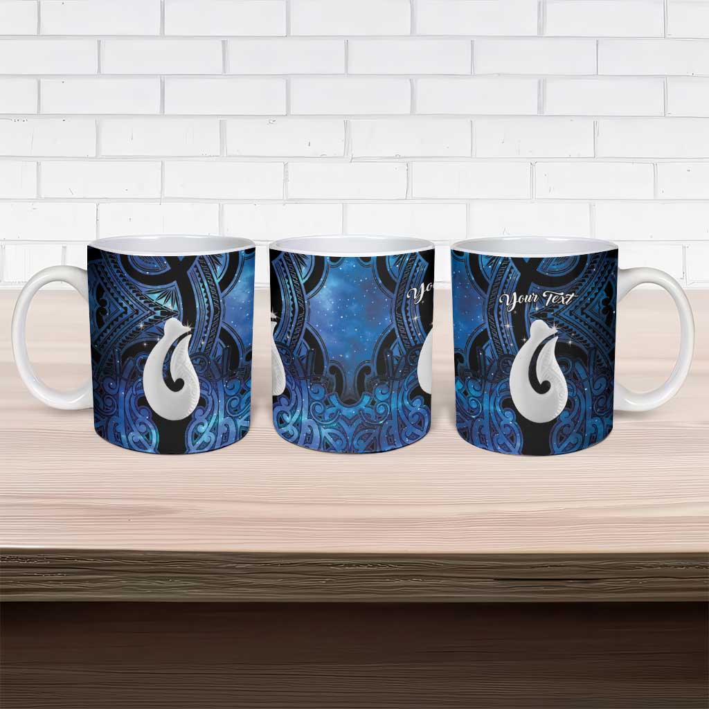 Personalized Maori Matariki Hei Matau Ceramic Mug Maori Kowhaiwhai Pattern Galaxy